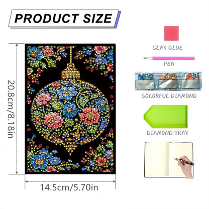 50-Page A5 Size Diamond Painting Notebook for Adults Beginners Holiday Birthday