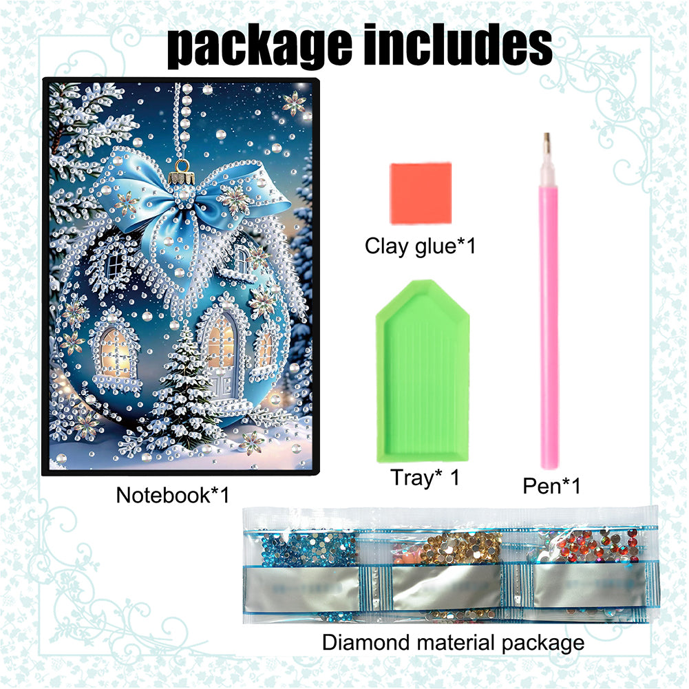 50-Page A5 Size Diamond Painting Notebook for Adults Beginners Holiday Birthday