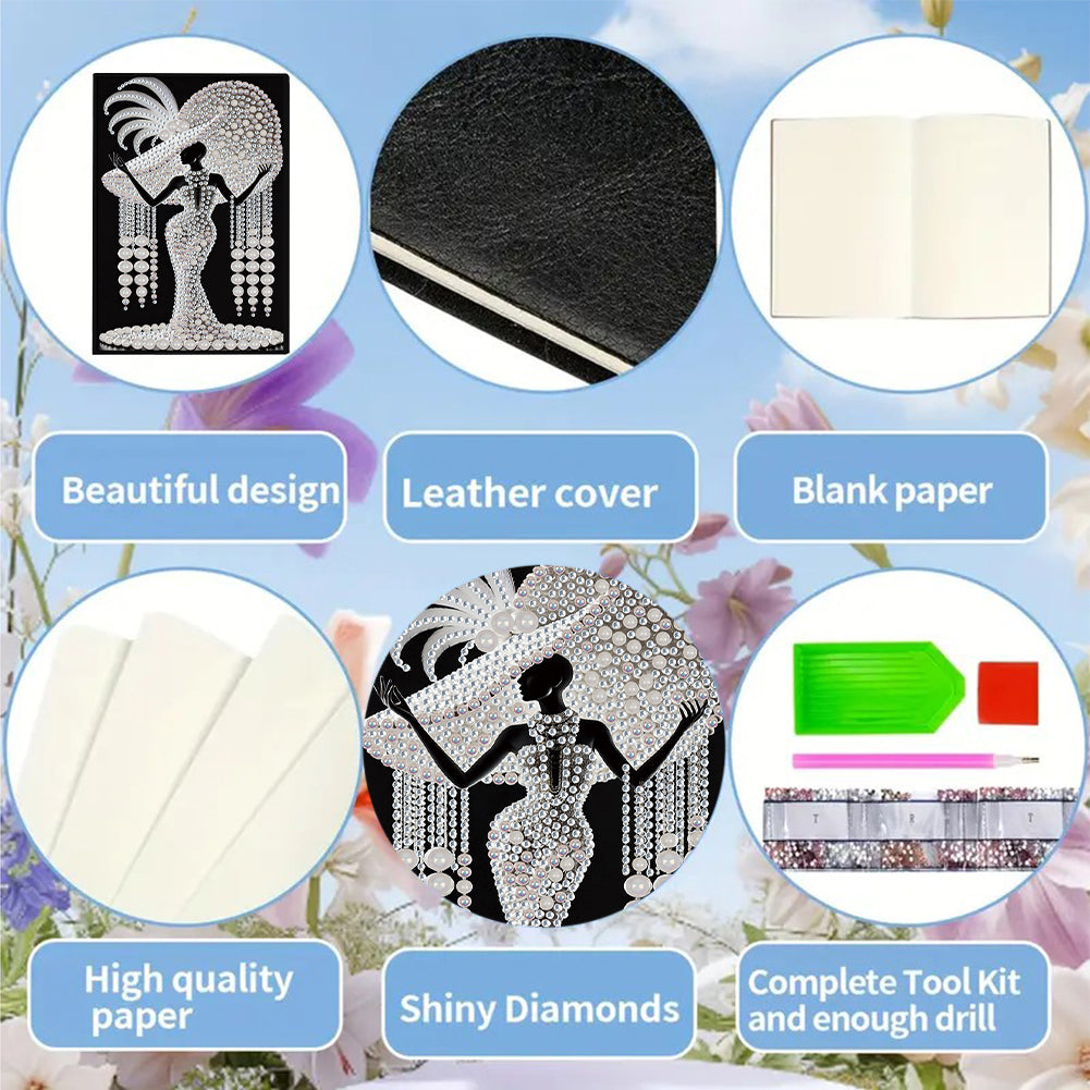 50-Page A5 Size Diamond Painting Notebook for Adults Beginners Holiday Birthday
