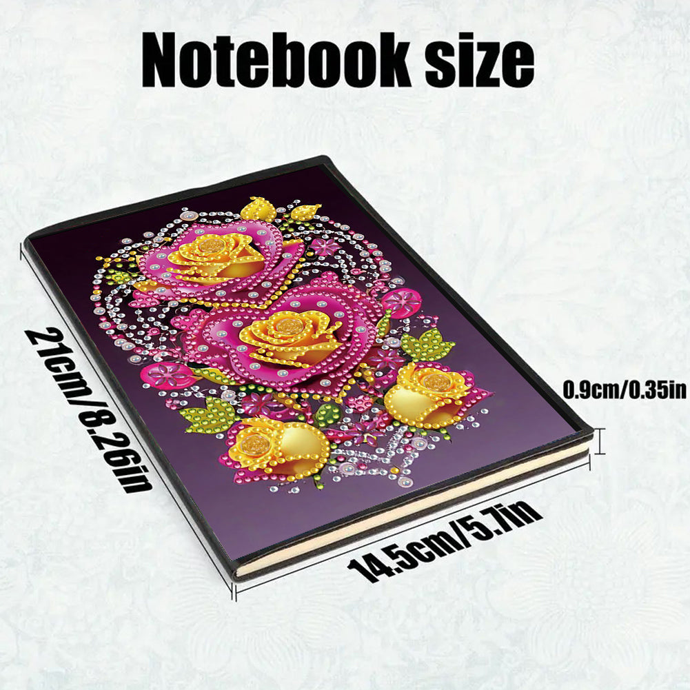 50-Page A5 Size Diamond Painting Notebook for Adults Beginners Holiday Birthday