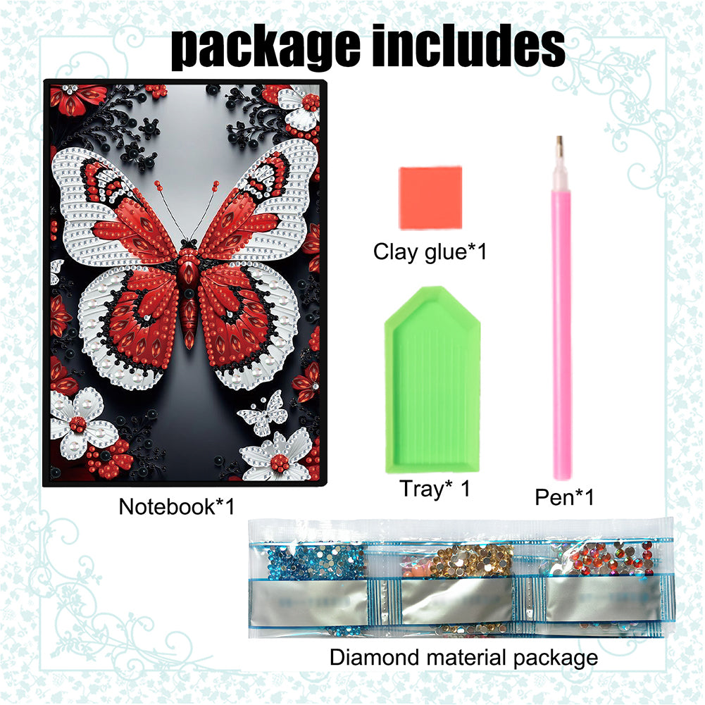 50-Page A5 Size Diamond Painting Notebook for Adults Beginners Holiday Birthday