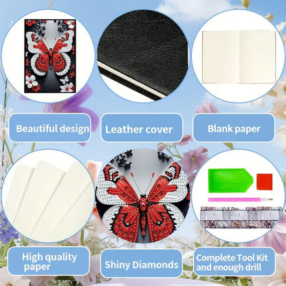 50-Page A5 Size Diamond Painting Notebook for Adults Beginners Holiday Birthday