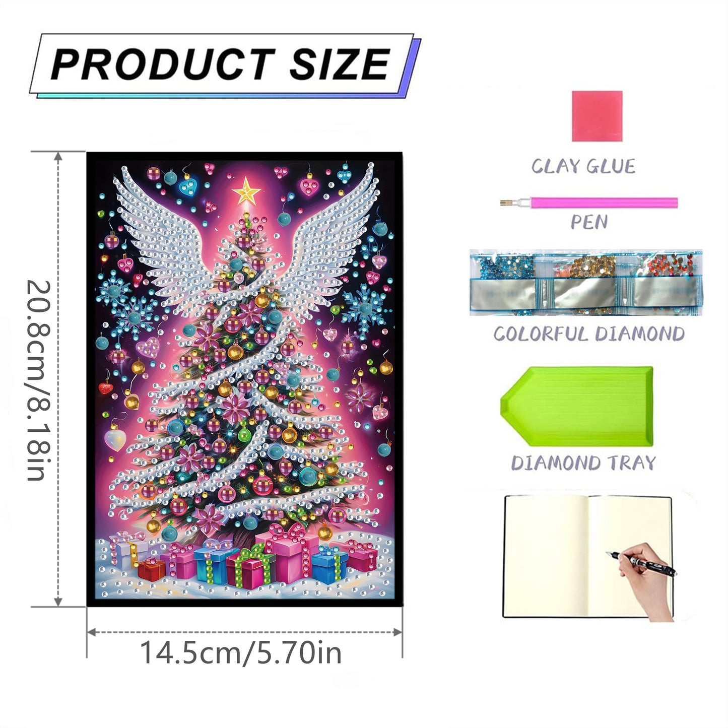 50-Page A5 Size Diamond Painting Notebook for Adults Beginners Holiday Birthday