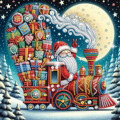 4Pcs Christmas Atmosphere - Special Shaped Drill Diamond Painting 30*30CM