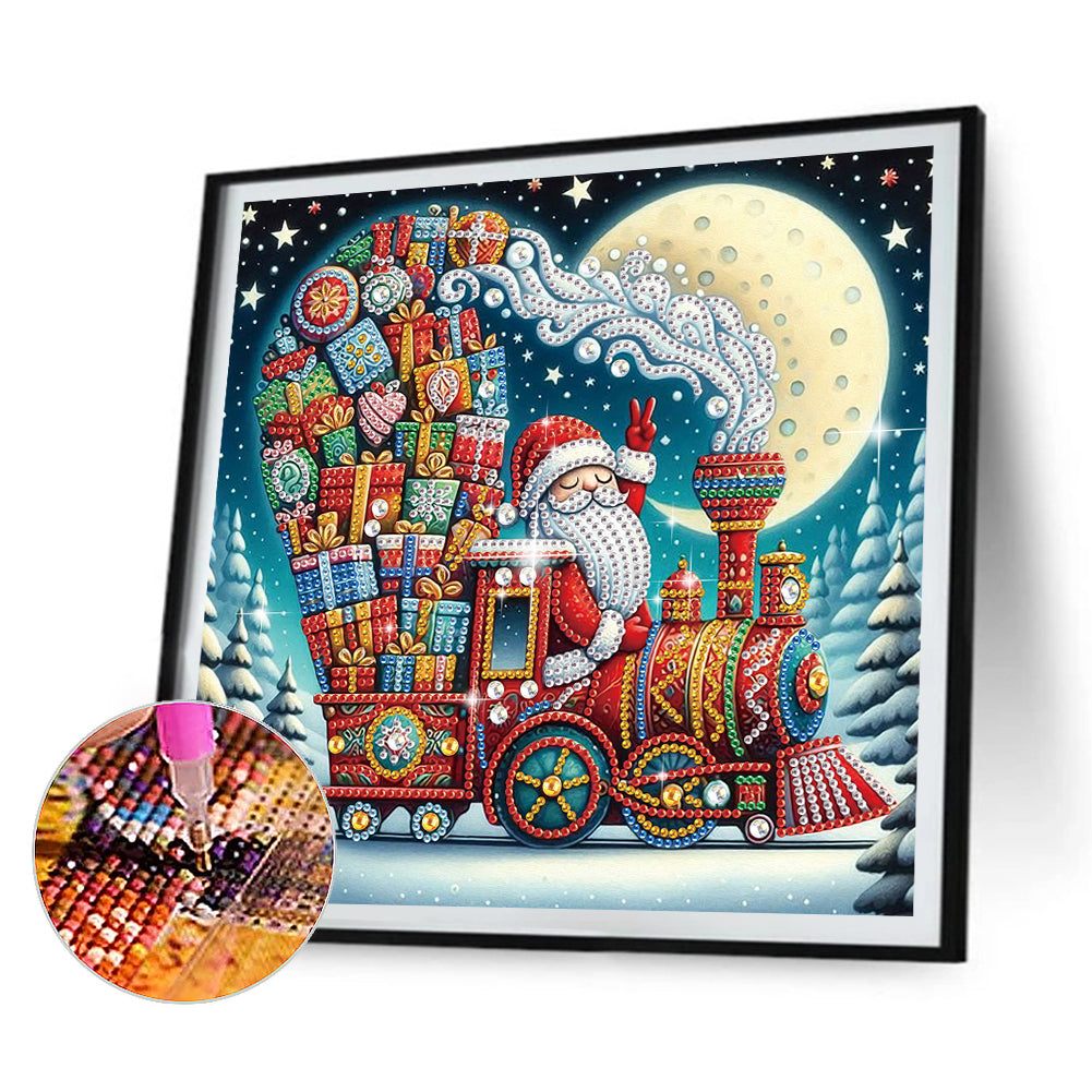 4Pcs Christmas Atmosphere - Special Shaped Drill Diamond Painting 30*30CM