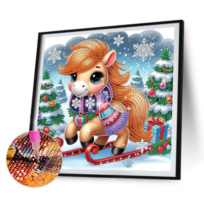 4Pcs Christmas Animals - Special Shaped Drill Diamond Painting 30*30CM