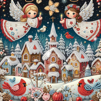 4Pcs Christmas Angel - Special Shaped Drill Diamond Painting 30*30CM
