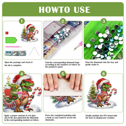 2D Flat DIY Diamond Painting Desktop Ornaments Kit for Home Office Desktop Decor