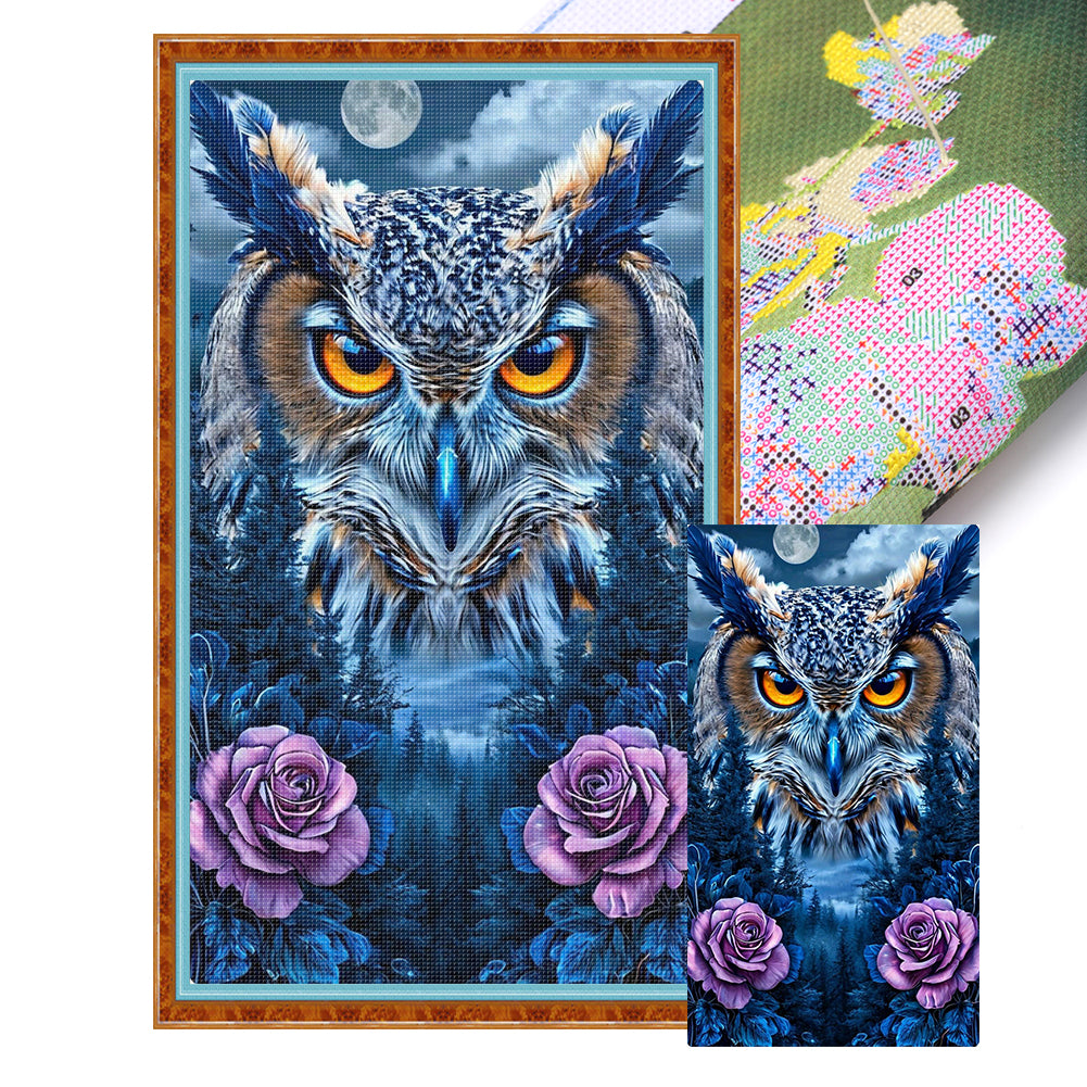 Owl - 11CT Stamped Cross Stitch 40*70CM