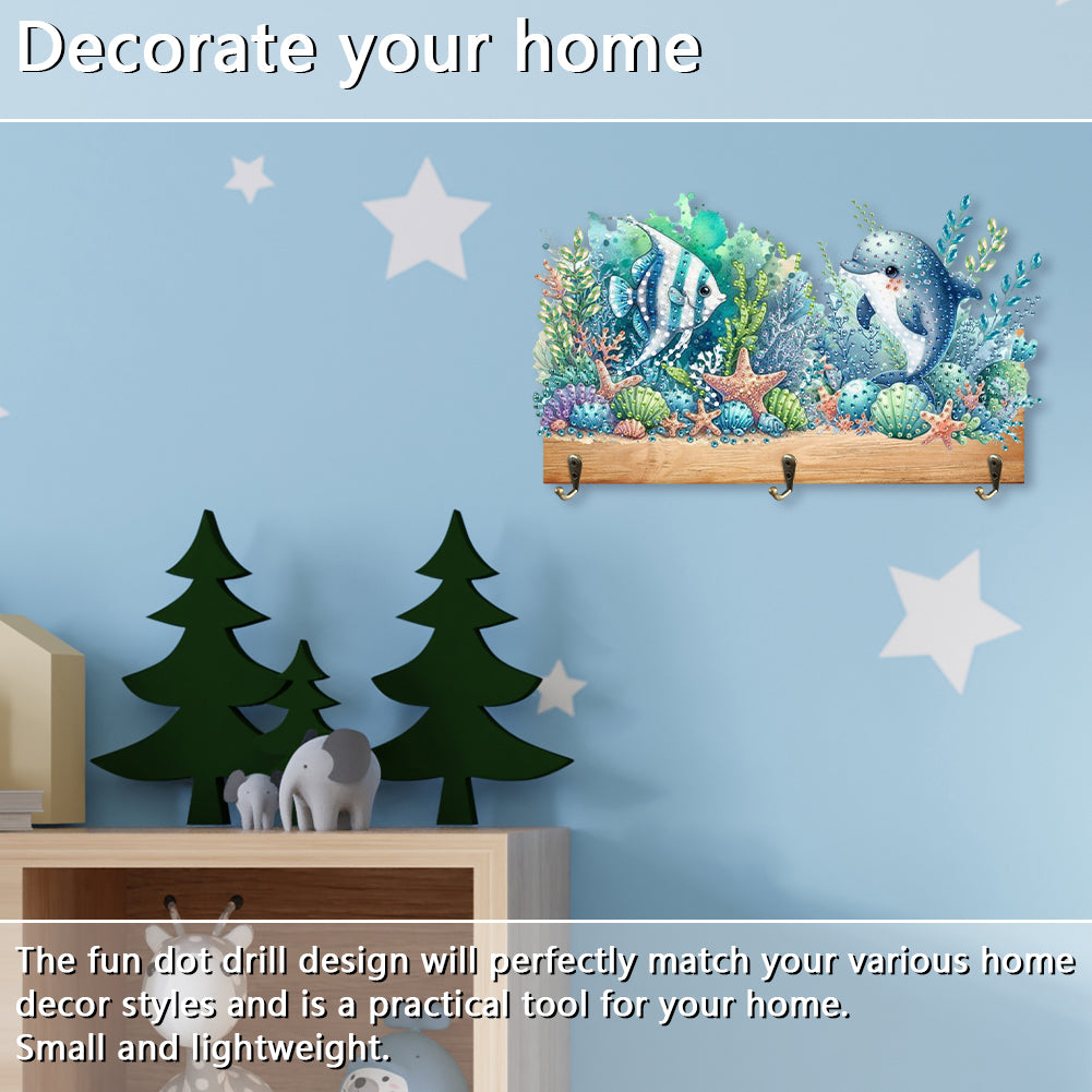 Animal DIY Diamond Painting Hanging Hook No Hole Punching Wall Decoration