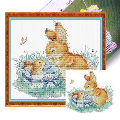 Happy Gifts - 14CT Stamped Cross Stitch 32*29CM(Joy Sunday)