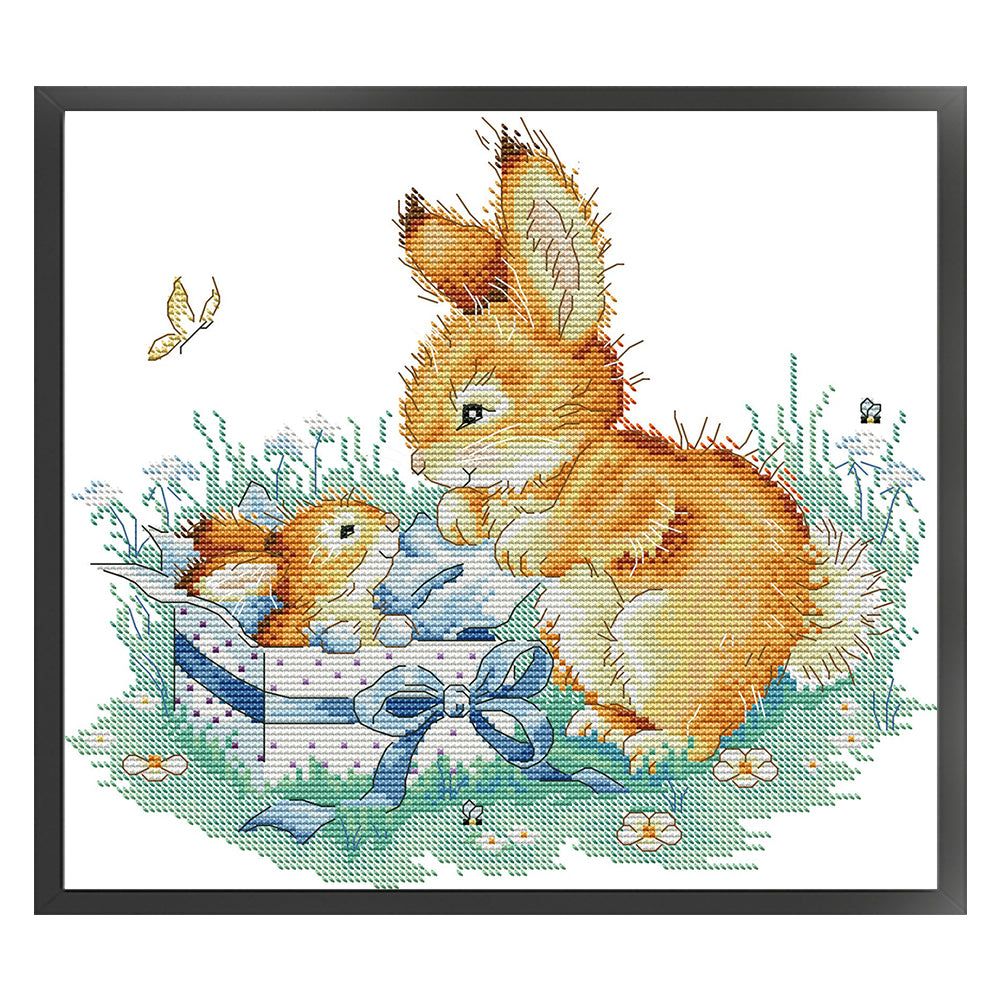 Happy Gifts - 14CT Stamped Cross Stitch 32*29CM(Joy Sunday)