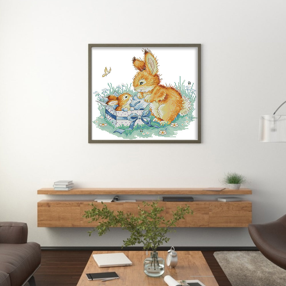 Happy Gifts - 14CT Stamped Cross Stitch 32*29CM(Joy Sunday)
