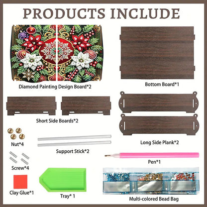 DIY Diamond Painting Handmade Storage Box Rhinestones Decorative Storage Case