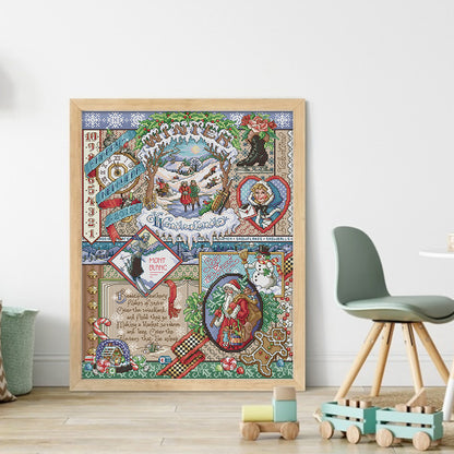 Winter - 14CT Stamped Cross Stitch 38*49CM(Joy Sunday)