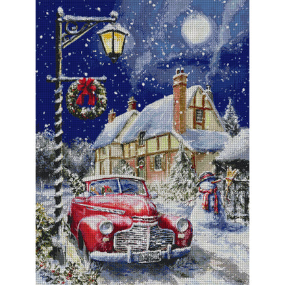Christmas Moon Night - 14CT Stamped Cross Stitch 62*81CM(Joy Sunday)