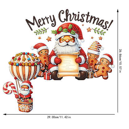 DIY Xmas Diamond Art Door Corner Pendants Wooden Door Decoration for Home Office