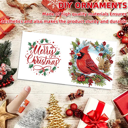 6PCS DIY Diamond Art Greeting Cards Xmas Pattern Congratulations Cards & Gifts