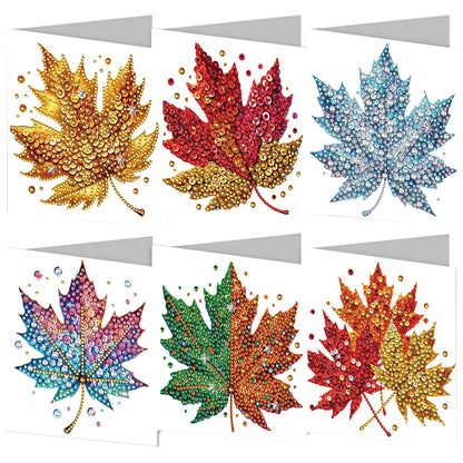 6PCS DIY Diamond Art Greeting Cards Xmas Pattern Congratulations Cards & Gifts