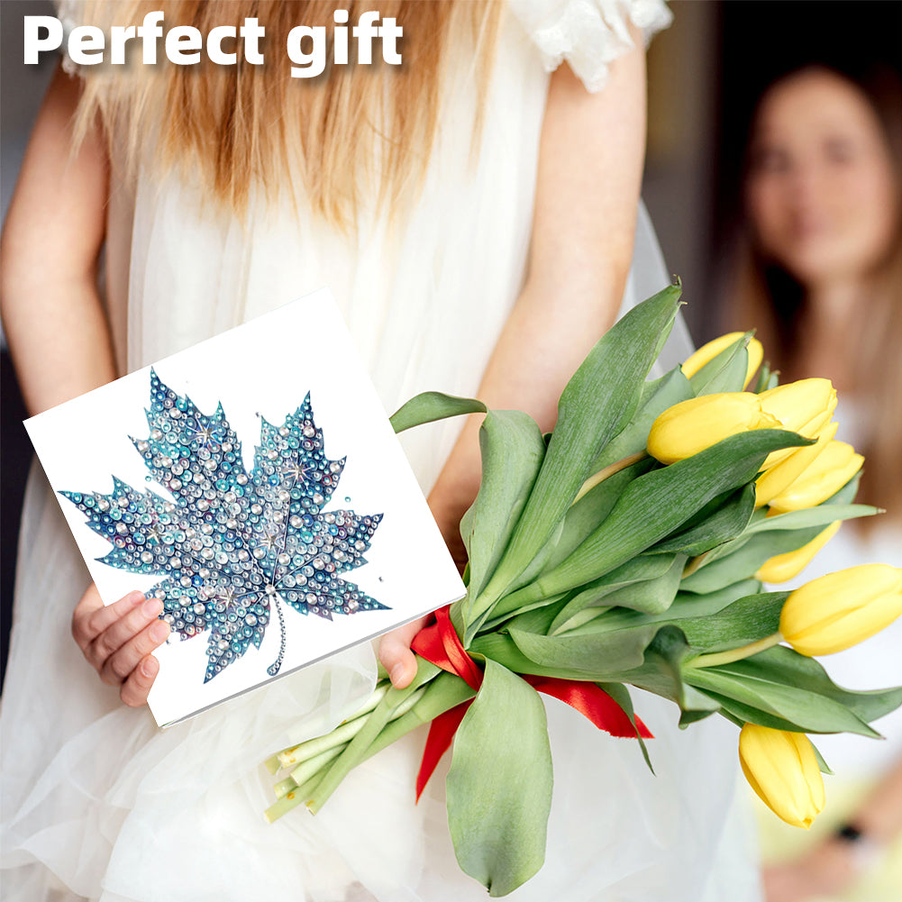 6PCS DIY Diamond Art Greeting Cards Xmas Pattern Congratulations Cards & Gifts