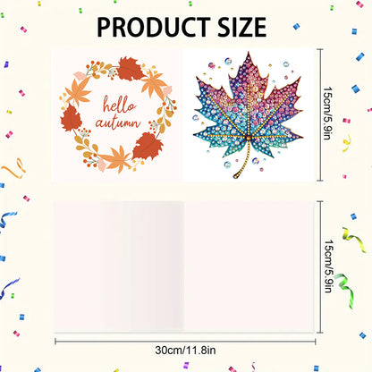 6PCS DIY Diamond Art Greeting Cards Xmas Pattern Congratulations Cards & Gifts