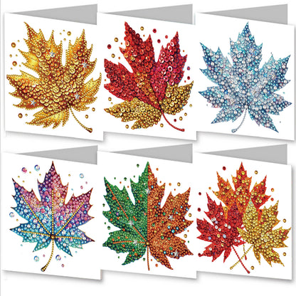 6PCS DIY Diamond Art Greeting Cards Xmas Pattern Congratulations Cards & Gifts