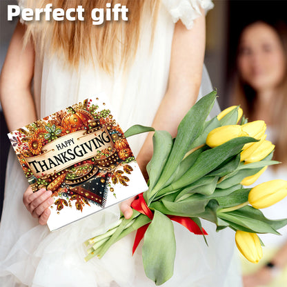 6PCS DIY Diamond Art Greeting Cards Xmas Pattern Congratulations Cards & Gifts