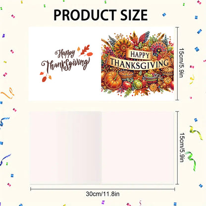 6PCS DIY Diamond Art Greeting Cards Xmas Pattern Congratulations Cards & Gifts