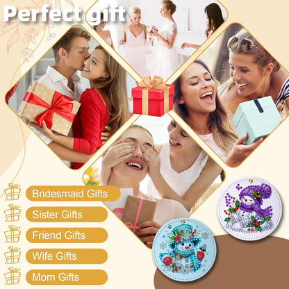 DIY Diamond Art Portable Cosmetic Mirror Diamond Painting Crafts for Home Office