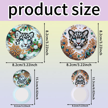 DIY Diamond Art Portable Cosmetic Mirror Diamond Painting Crafts for Home Office