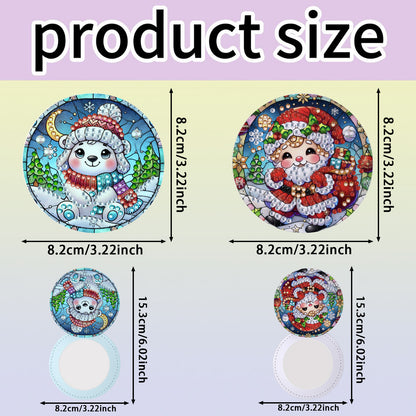 DIY Diamond Art Portable Cosmetic Mirror Diamond Painting Crafts for Home Office