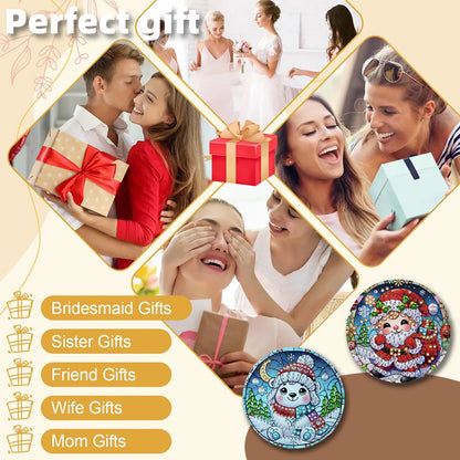 DIY Diamond Art Portable Cosmetic Mirror Diamond Painting Crafts for Home Office