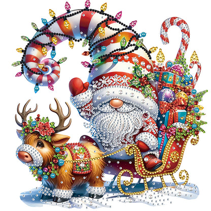 6Pcs Christmas Gnome - Special Shaped Drill Diamond Painting 30*30CM