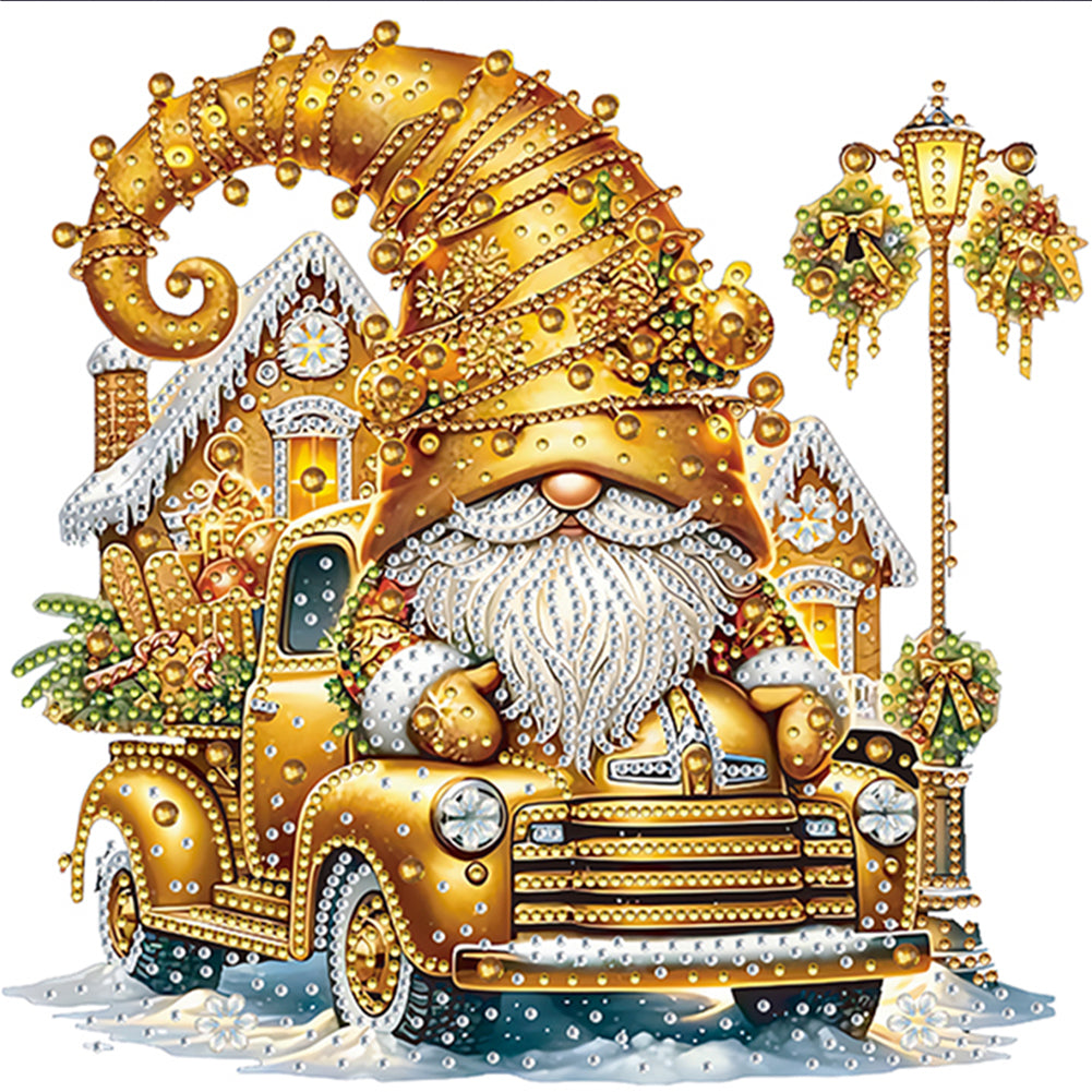 6Pcs Christmas Gnome - Special Shaped Drill Diamond Painting 30*30CM