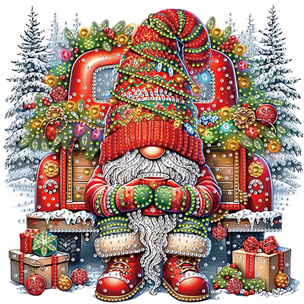 6Pcs Christmas Gnome - Special Shaped Drill Diamond Painting 30*30CM