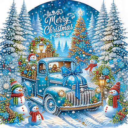 6Pcs Christmas Car - Special Shaped Drill Diamond Painting 30*30CM
