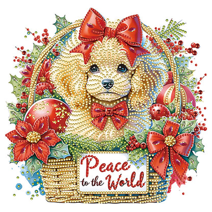 6Pcs Christmas Dog - Special Shaped Drill Diamond Painting 30*30CM