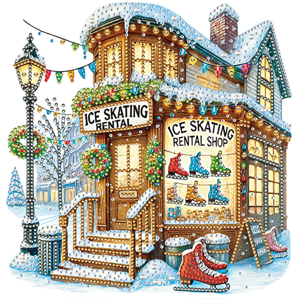 6Pcs Christmas - Special Shaped Drill Diamond Painting 30*30CM