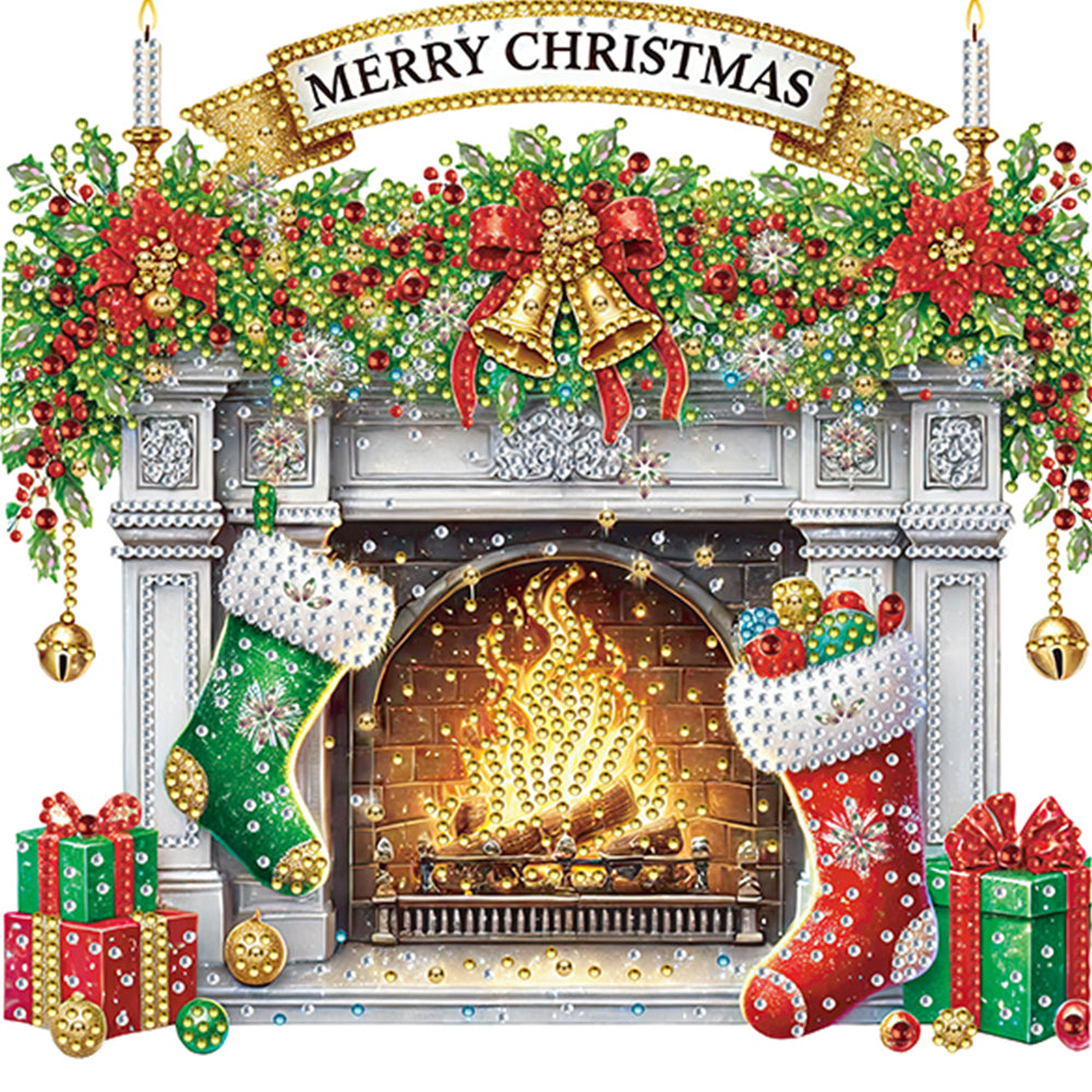 6Pcs Christmas - Special Shaped Drill Diamond Painting 30*30CM
