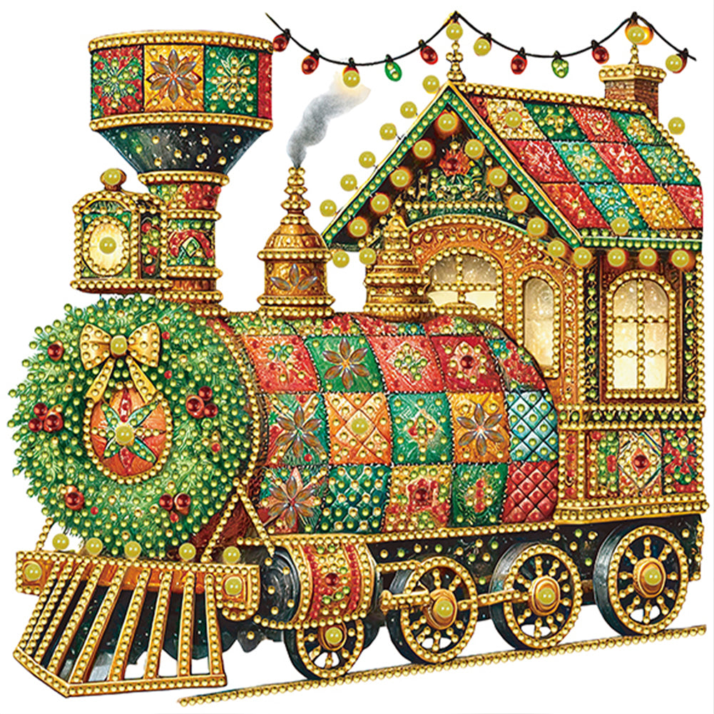 6Pcs Christmas Train - Special Shaped Drill Diamond Painting 30*30CM