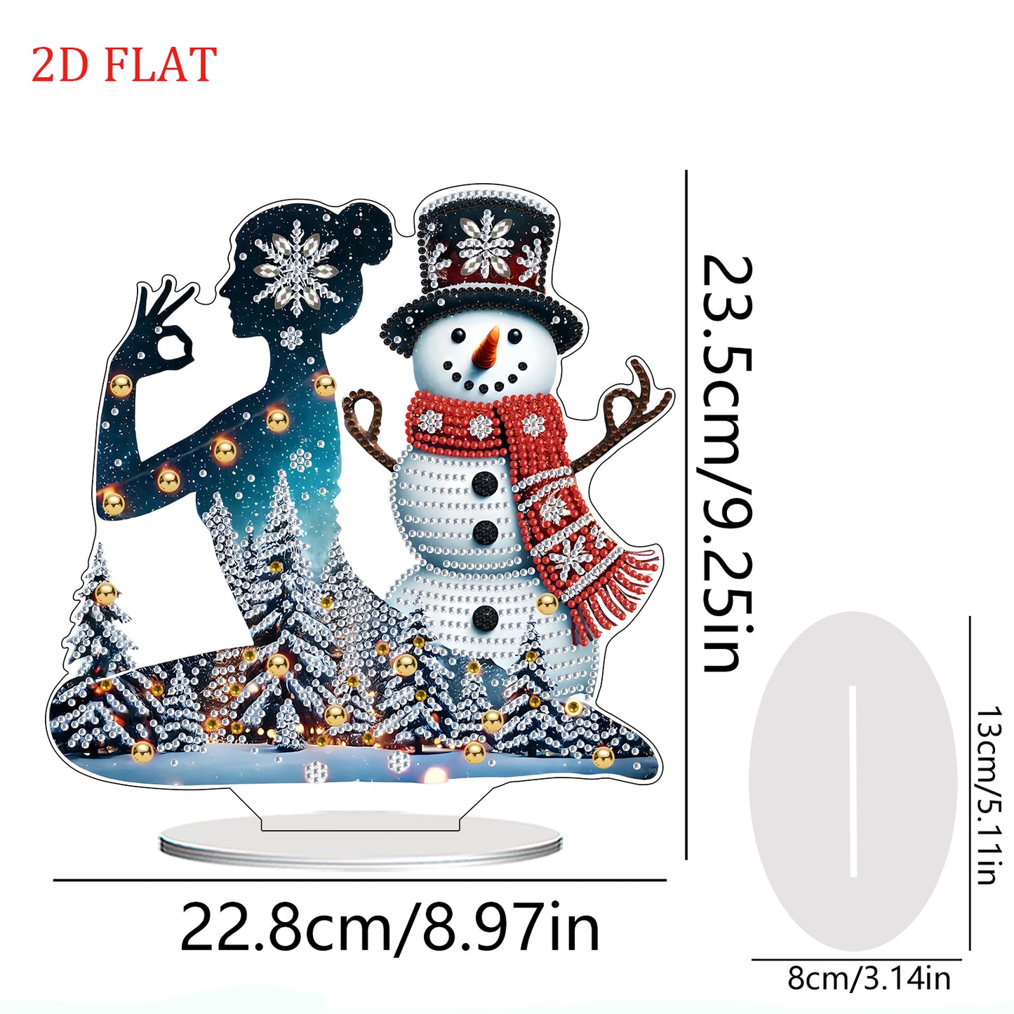 2D Flat Print Yoga Woman DIY Desktop Diamond Art Kits Bedroom Table Decoration