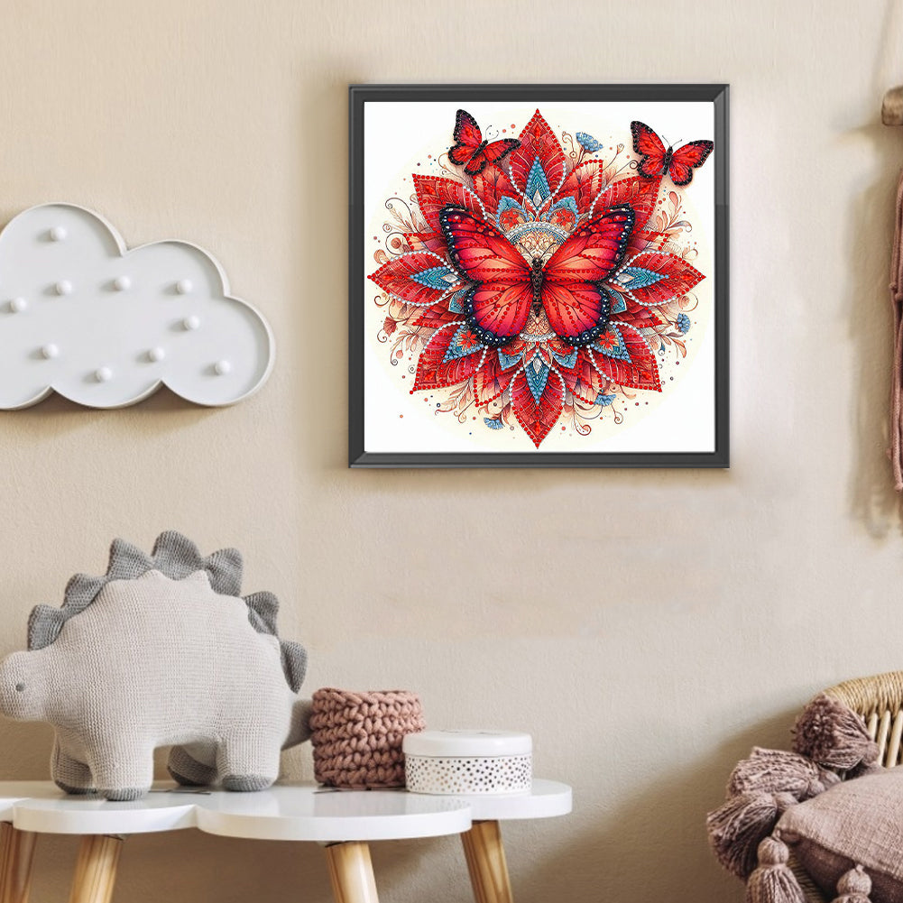 Mandala Butterfly - Special Shaped Drill Diamond Painting 30*30CM