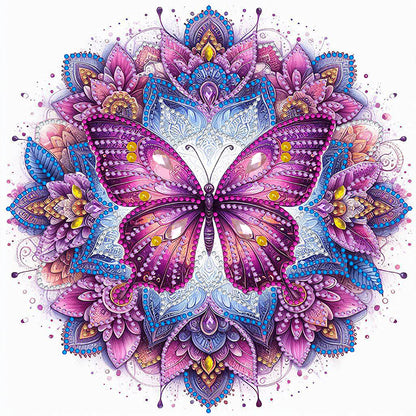 Mandala Butterfly - Special Shaped Drill Diamond Painting 30*30CM