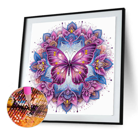 Mandala Butterfly - Special Shaped Drill Diamond Painting 30*30CM