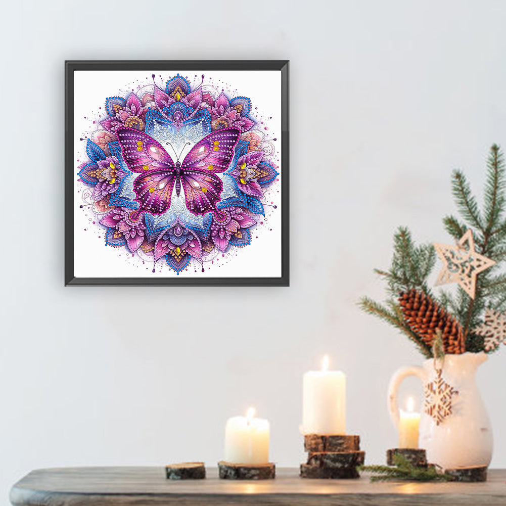 Mandala Butterfly - Special Shaped Drill Diamond Painting 30*30CM