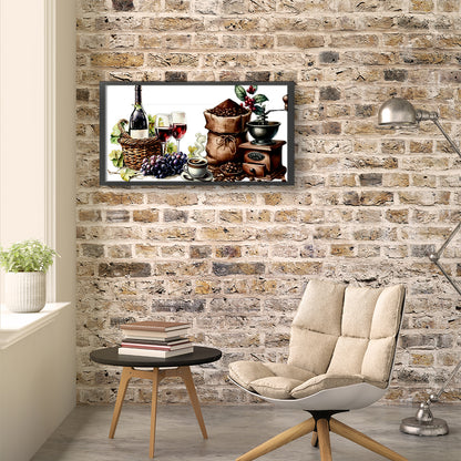 Wine And Coffee - Full Round Drill Diamond Painting 60*30CM