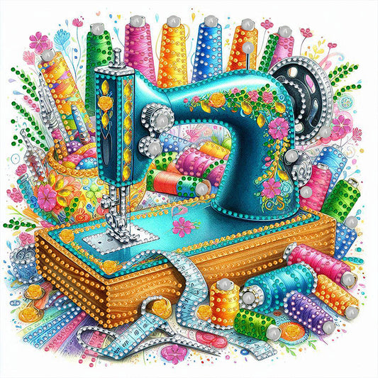 Sewing Machine - Special Shaped Drill Diamond Painting 30*30CM
