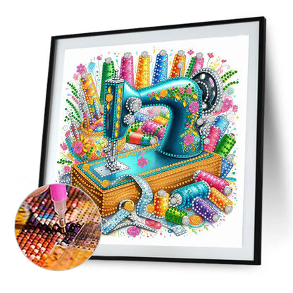 Sewing Machine - Special Shaped Drill Diamond Painting 30*30CM