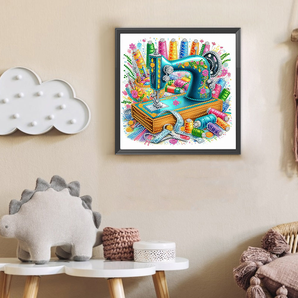 Sewing Machine - Special Shaped Drill Diamond Painting 30*30CM