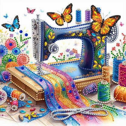 Sewing Machine - Special Shaped Drill Diamond Painting 30*30CM